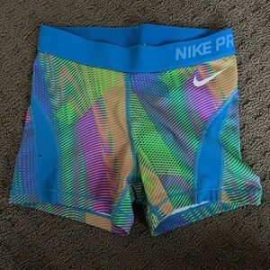 Nike pro shorts small hole in them worn once hole there when purchased